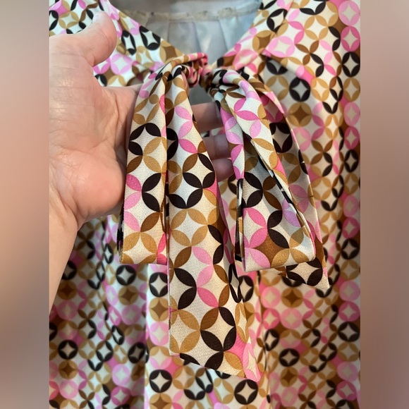 Elementz Patterned Blouse with Bow, Size XL - Picture 10 of 12